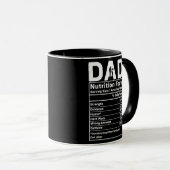 Pap Nutrition Facts voor pap vader op vaderdag Mok (Voorkant rechts)