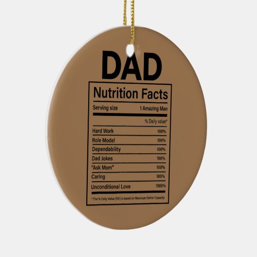 Pap Nutrition Feit Beste pap op vaderdag Keramisch Ornament (Rechts)