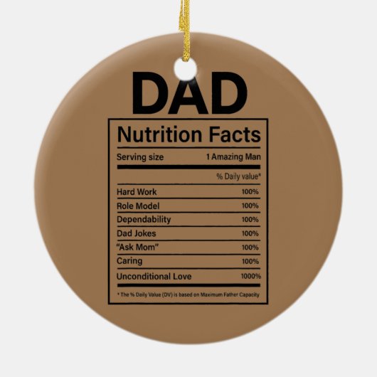 Pap Nutrition Feit Beste pap op vaderdag Keramisch Ornament (Achterkant)