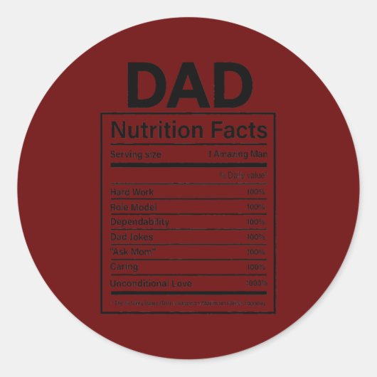 Pap Nutrition Feit Beste pap op vaderdag Ronde Sticker (Voorkant)