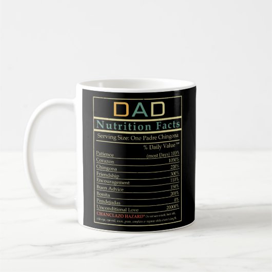 pap Nutrition Feit Funny Fathers Day Koffiemok (Links)