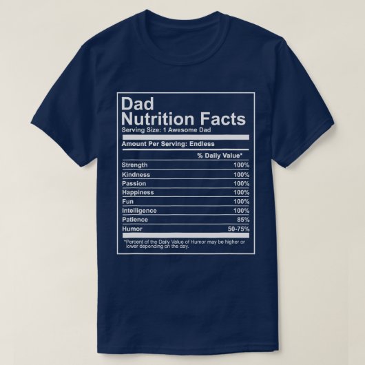 Pap Nutrition Feit Nutritional Fathers Day Gift T-shirt (Design voorkant)