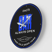 Pap of elke andere naam Bar Blue Grunge Funny Slog Grote Klok (Hoek)