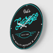 Pap of Willekeurige naam Garage Retro Aqua en Slog Grote Klok (Hoek)