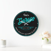 Pap of Willekeurige naam Garage Retro Aqua en Slog Grote Klok (Huis)