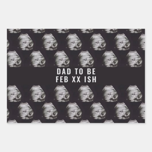 Pap om Ultrasound foto eerste Vaderdag Inpakpapier Vel (Voorkant)