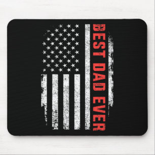 Pap Ooit Amerikaanse vlag Vaders Dag Verjaardag Ch Muismat