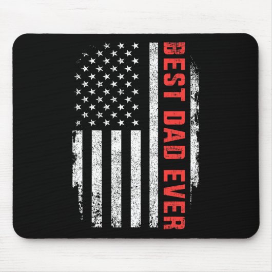 Pap Ooit Amerikaanse vlag Vaders Dag Verjaardag Ch Muismat (Voorkant)