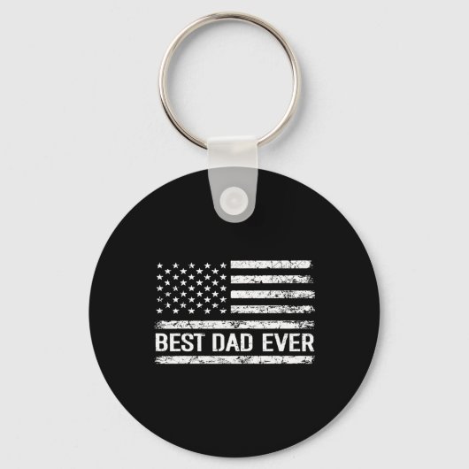 Pap Ooit Met Ons Amerikaanse Vlag Gift Mannen Vade Sleutelhanger (Voorkant)