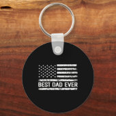 Pap Ooit Met Ons Amerikaanse Vlag Gift Mannen Vade Sleutelhanger (Voorkant)
