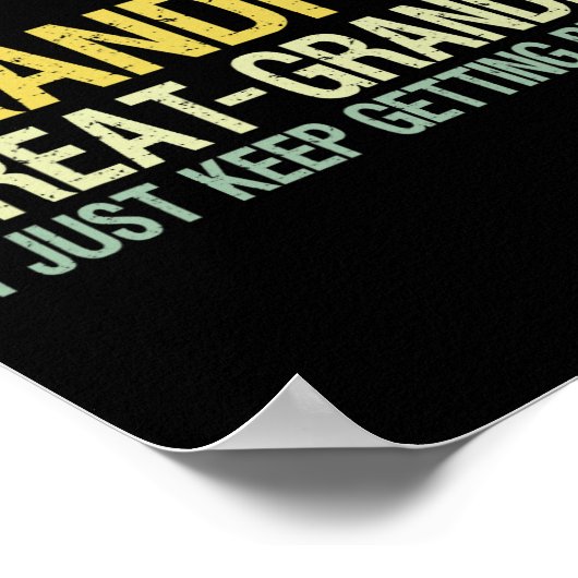 Pap Opa Grote Opa Grappige Vaders Dag Opa Poster (Hoek)