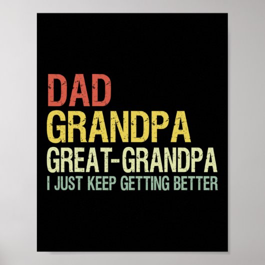 Pap Opa Grote Opa Grappige Vaders Dag Opa Poster (Voorkant)