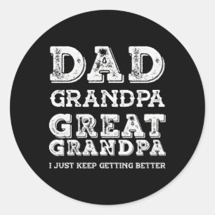 Pap opa Grote opa ik blijf maar Bett halen. Ronde Sticker