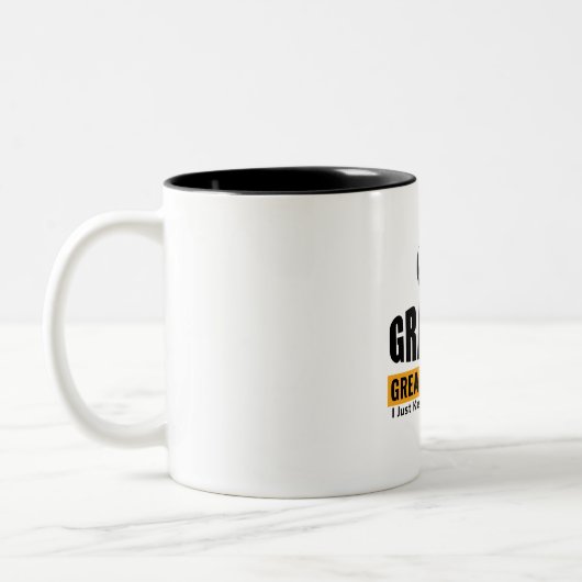 Pap opa Grote opa Ik blijf maar Bett halen. Tweekleurige Koffiemok (Links)