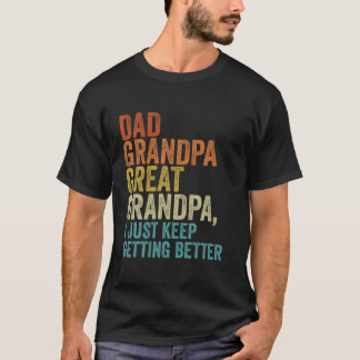 Pap Opa Grote Opa Retro Vaders Da T-shirt