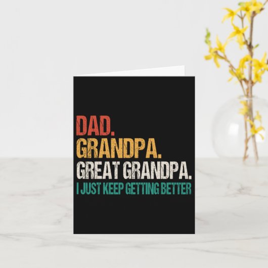Pap Opa Grote Opa Vaders Dag Voor Groot Gr Kaart (Gele Bloem)