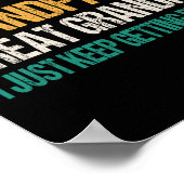 Pap Opa Grote Opa Vaders Dag Voor Groot Gr Poster (Hoek)