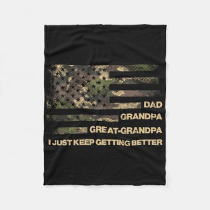 Pap Opa Opa Camo Vlag Vaders Opa Fleece Deken
