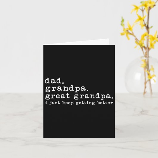 Pap Opa Opa Grappige Vaders Dag Geweldig Kaart (Gele Bloem)