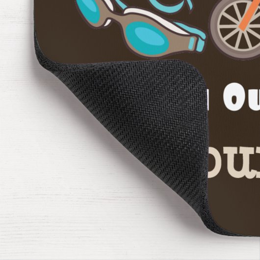 Pap Outzwemm Outbike Outrun Triathlon Mousepad Muismat (Hoek)
