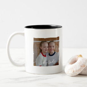 Pap Overachiever Daarom heb ik een grappige tweeli Tweekleurige Koffiemok