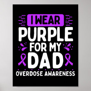 Pap Overdosis Bewustheid Papa Warrior Paars Ribbon Poster