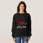 Pap Pap Beer Kerstmis Pajama Red Pset Buffalo Fa Trui (Voorkant volledig)