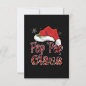 Pap Pap Claus Shirt kerstlampjes Pajama RSVP Kaartje (Voorkant)