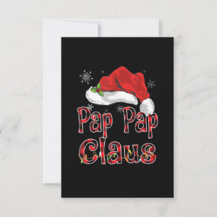 Pap Pap Claus Shirt kerstlampjes Pajama RSVP Kaartje