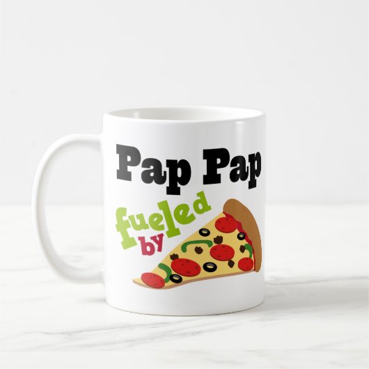 Pap Pap (Funny) Pizza Koffiemok (Links)