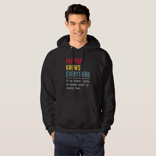 Pap Pap Knows Everything Shirt Funny Father's Day (Voorkant volledig)