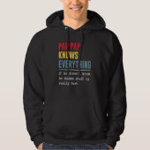 Pap Pap Knows Everything Shirt Funny Father's Day (Voorkant)