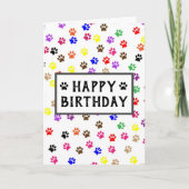 Pap Pap Pap Pawschilderafdrukken Kaart (Voorkant)