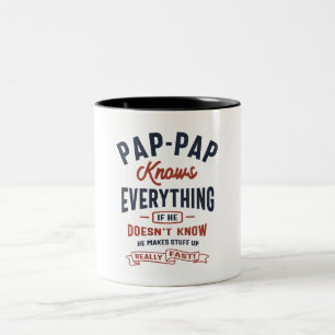 Pap-Pap weet alles over design Tweekleurige Koffiemok