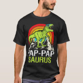 Pap-papSaurus Dinosaur Grandpa Saurus Father's Day T-shirt (Voorkant)