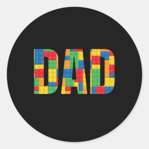 Pap Parent Brick Master Builder Building Blocks Se Ronde Sticker