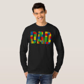 Pap Parent Brick Master Builder Building Blocks Se T-shirt (Voorkant volledig)