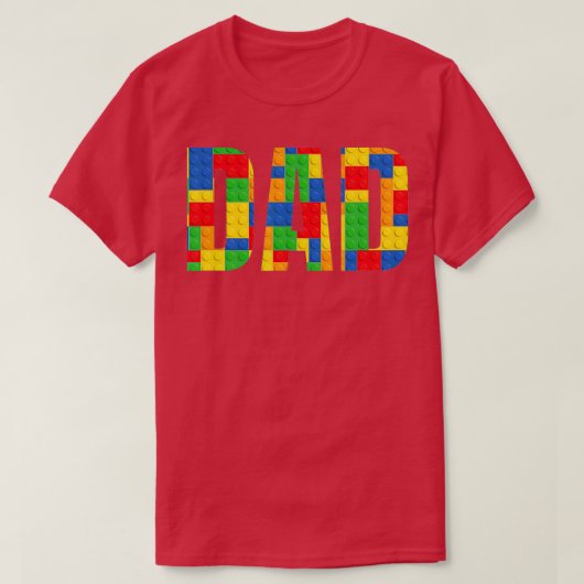 Pap Parent Brick Master Builder Building Blocks Se T-shirt (Design voorkant)