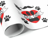 Pap Paw en rode harttekening Cadeaupapier (Rol Hoek)