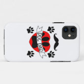 Pap Paw en rode harttekening Case-Mate iPhone Case (Achterkant (horizontaal))