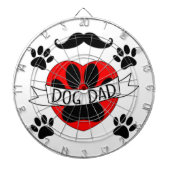 Pap Paw en rode harttekening Dartbord (Voorkant)