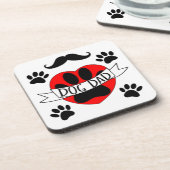 Pap Paw en rode harttekening Onderzetter (Linkerzijde)