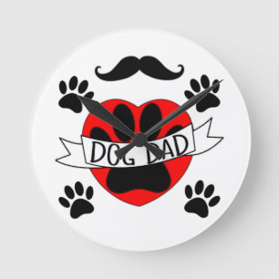 Pap Paw en rode harttekening Ronde Klok