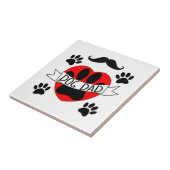 Pap Paw en rode harttekening Tegeltje (Zijkant)