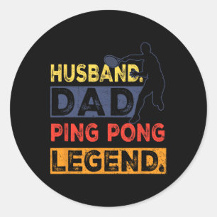 Pap Ping Pong Legend Tafeltennis Vaders Dag Sport Ronde Sticker