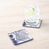 Pap Poem 70th Birthday Drankjes Onderzetter (Rechterzijde)