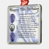 Pap Poem 70th Birthday Metalen Ornament (Links)