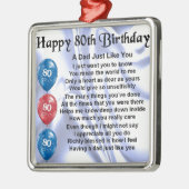 Pap Poem 80th Birthday Metalen Ornament (Links)
