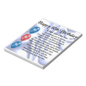 Pap Poem 80th Birthday Notitieblok (Linkerzijde)