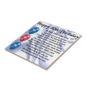 Pap Poem 80th Birthday Tegeltje (Zijkant)